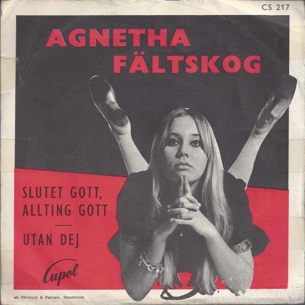 Album cover art for "Utan dej, mitt liv går vidare" by Agnetha Fältskog