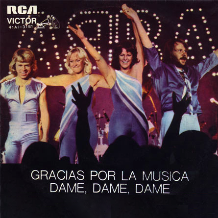 Album cover art for "Gracias por la Música" by ABBA