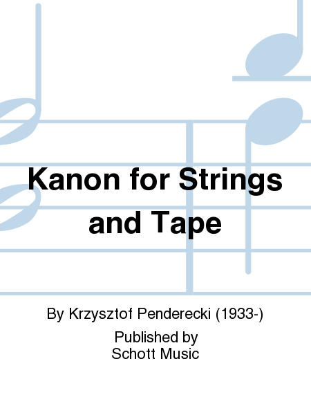 Album cover art for "Kanon for Orchestra and Tape" by Polish Radio Symphony Orchestra