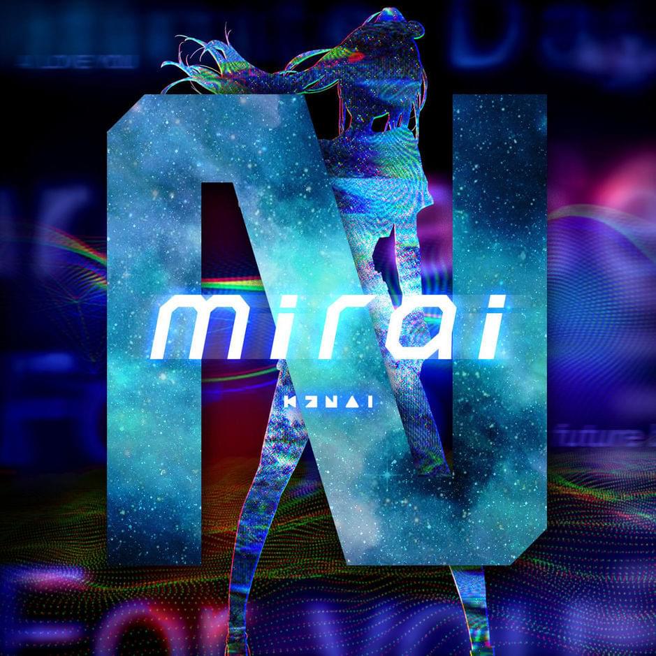 Album cover art for "mirai" by キズナアイ (Kizuna AI)
