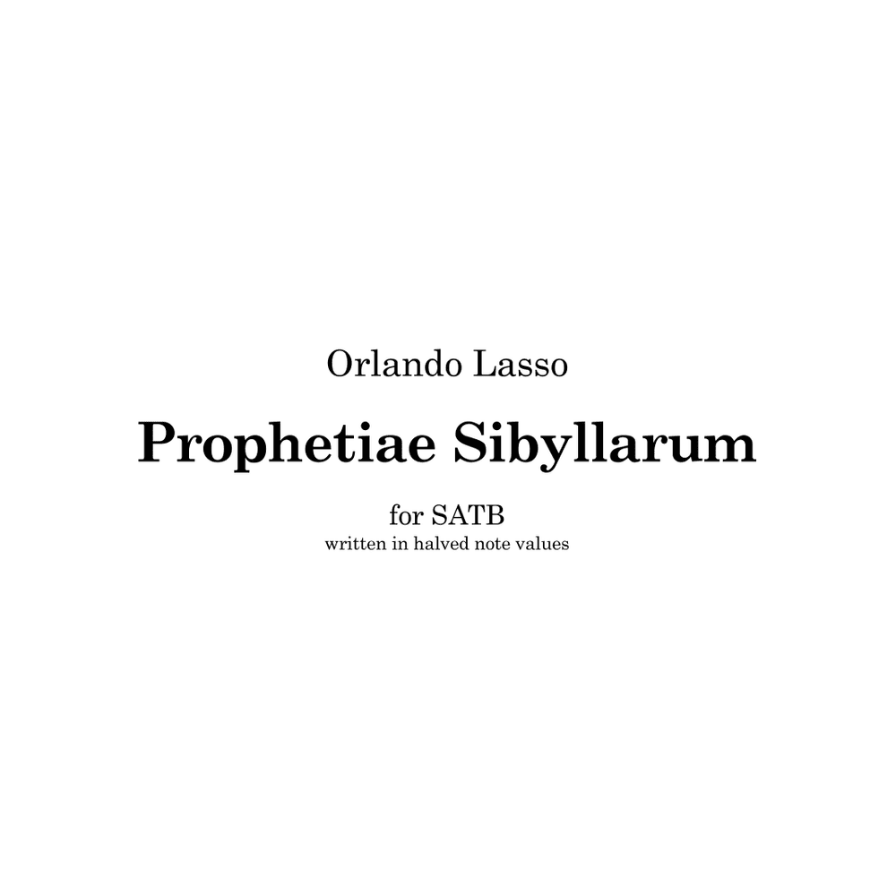 Sibylla Erythraea by Orlande de Lassus