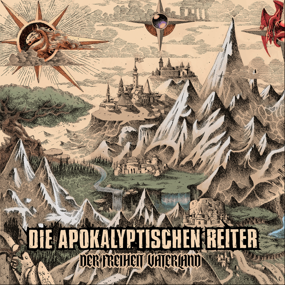 Album cover art for "Der Freiheit Vaterland" by Die Apokalyptischen Reiter