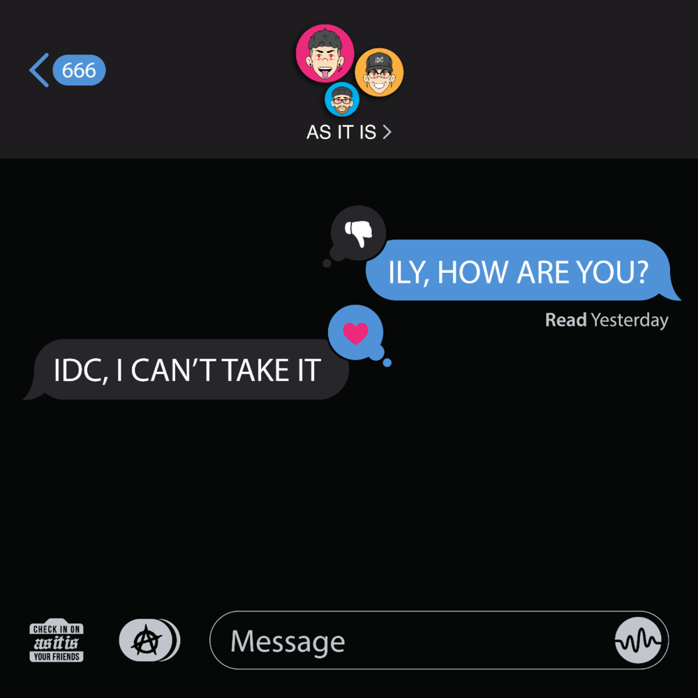 Album cover art for "IDC, I CAN’T TAKE IT" by As It Is