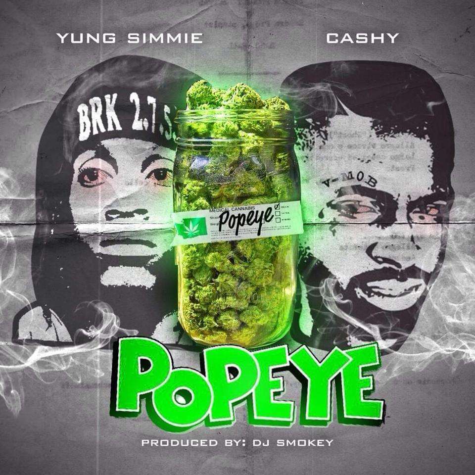 Album cover art for "Popeye" by Yung Simmie & Cashy