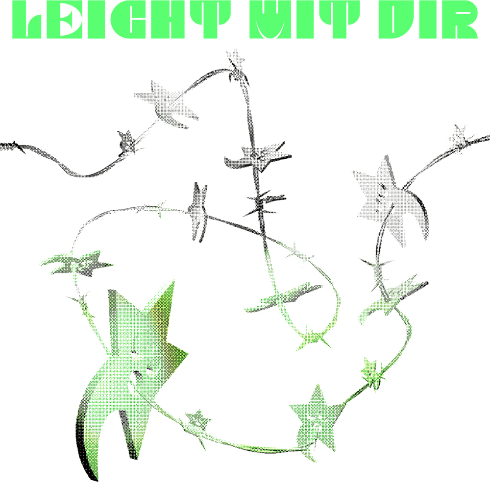 Album cover art for "LEICHT MIT DIR" by Haiyti