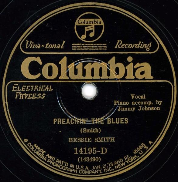 Album cover art for "Preachin’ the Blues" by Bessie Smith