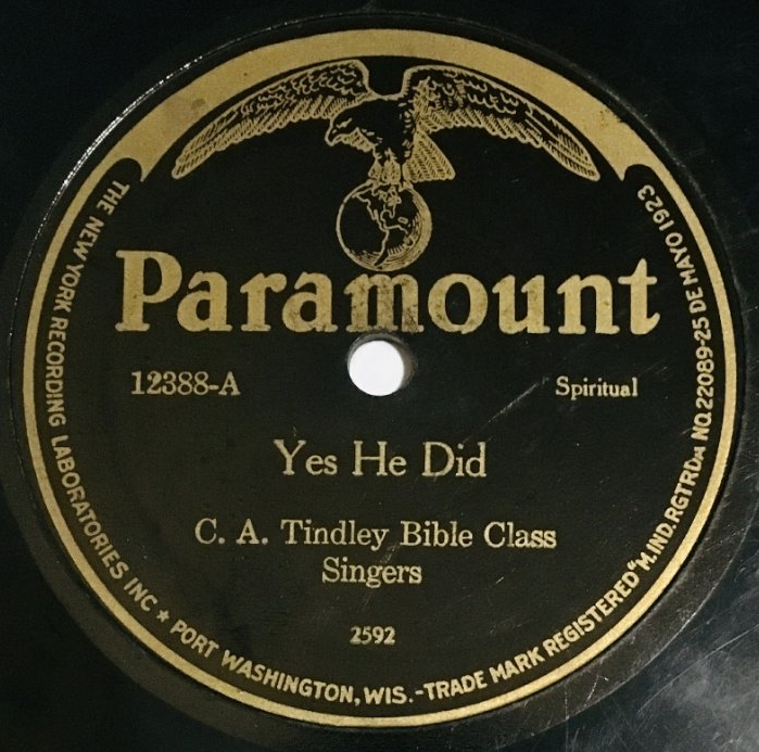 Yes He Did by The C. A. Tindley Bible Class Gospel Singers