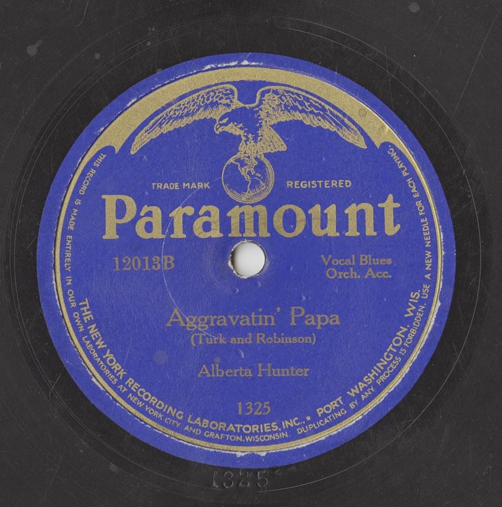 Album cover art for "Aggravatin’ Papa" by Alberta Hunter