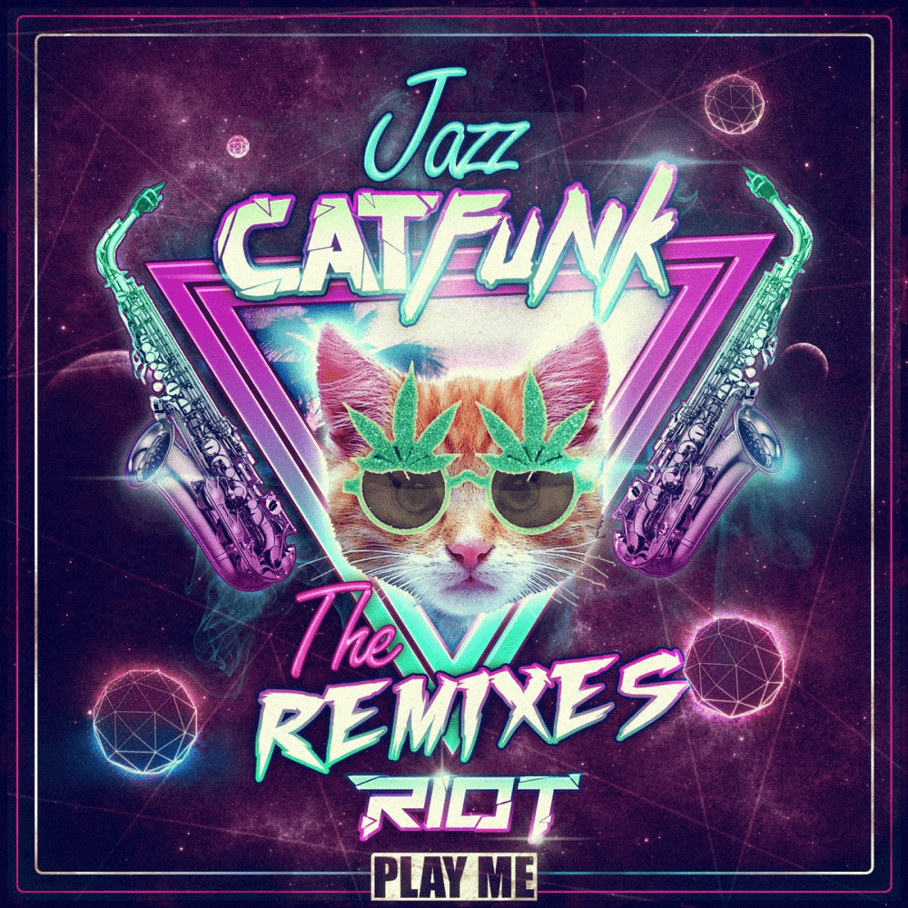 Album cover art for "Jazz Cat Funk (Terravita Remix)" by RIOT (EDM)