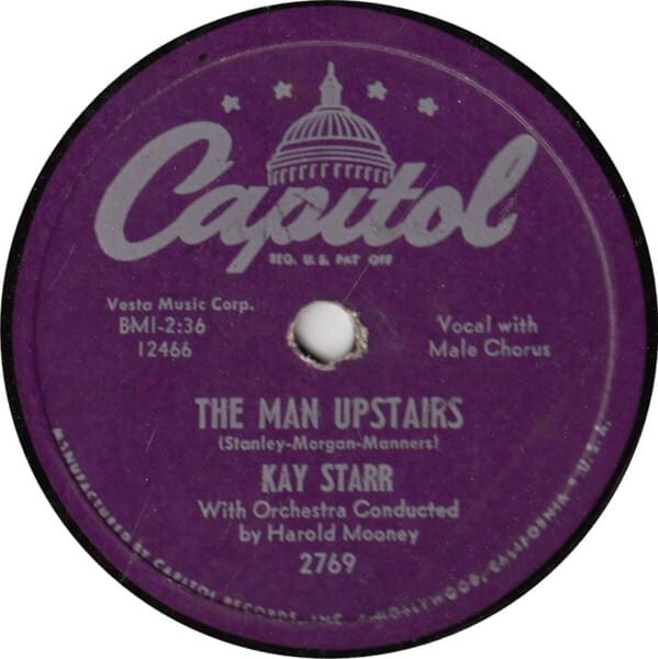 Album cover art for "The Man Upstairs" by Kay Starr