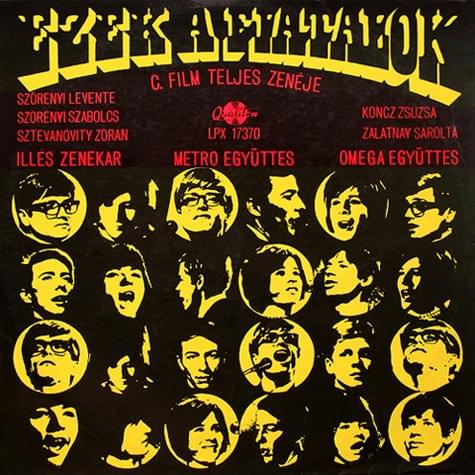 Album cover art for "Sárga rózsa" by Illés együttes