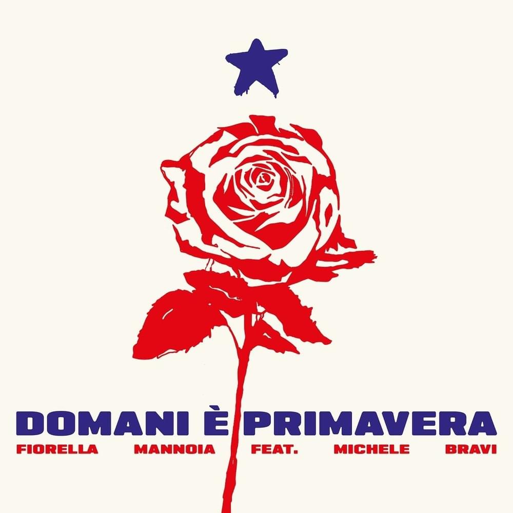 Album cover art for "DOMANI È PRIMAVERA" by Fiorella Mannoia & Michele Bravi
