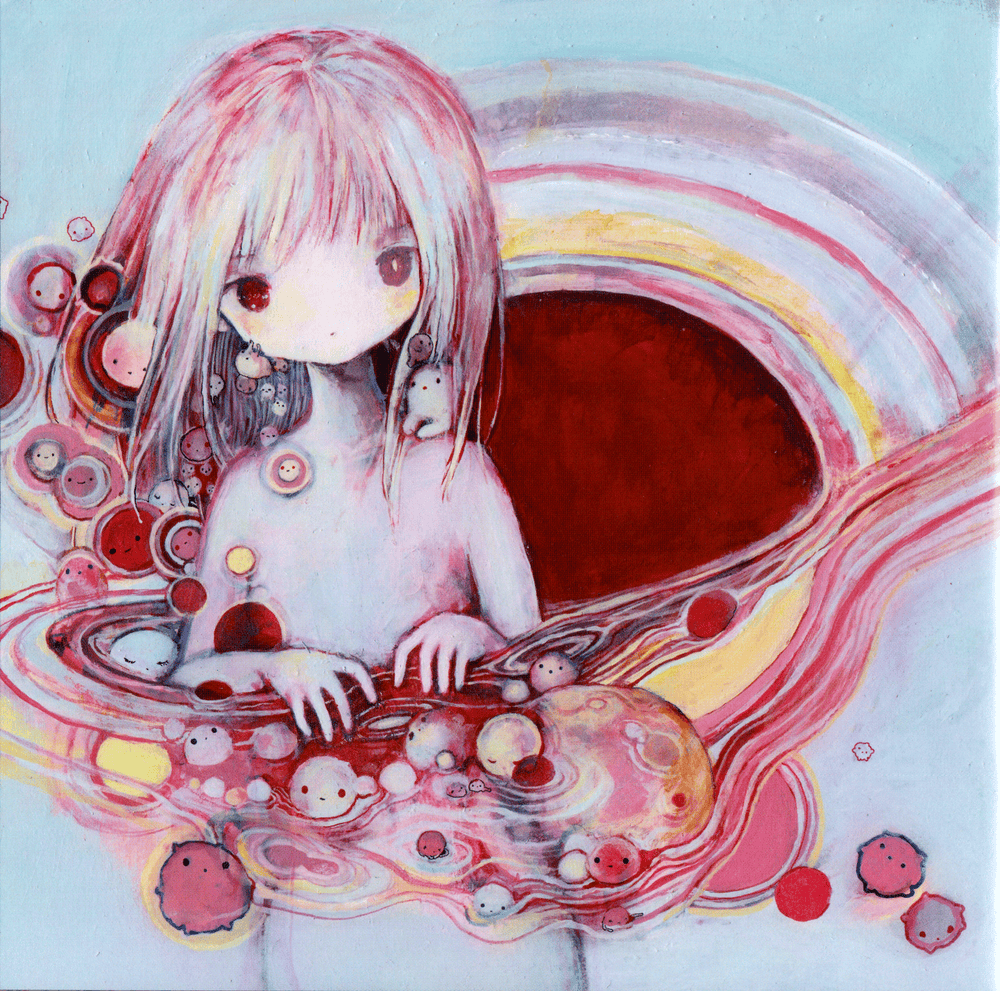 Album cover art for "赤い月 (Akai Tsuki)" by きくお (Kikuo) & ​si_ku (しーく)