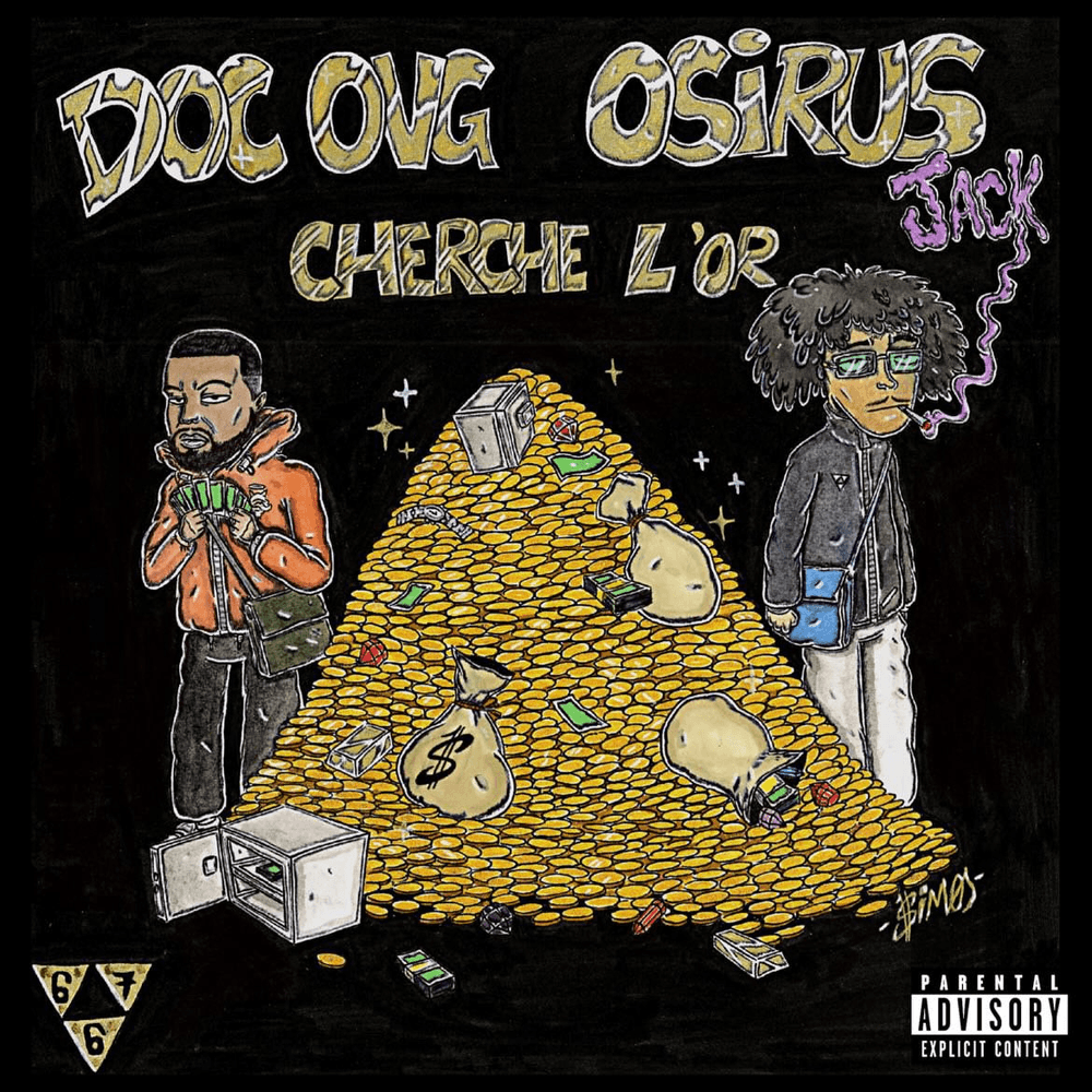 Album cover art for "Cherche l’or" by DOC OVG & Osirus Jack