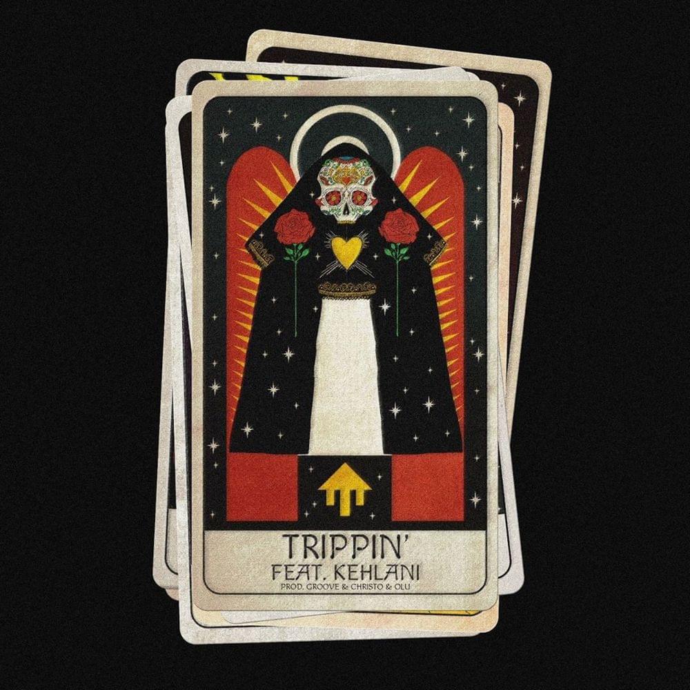 Album cover art for "Trippin" by EARTHGANG & Kehlani