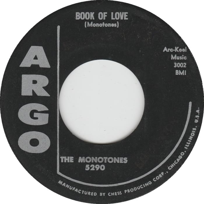 Album cover art for "Who Wrote the Book of Love" by The Monotones