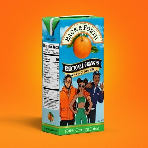Album cover art for "Back & Forth" by Emotional Oranges & Vince Staples