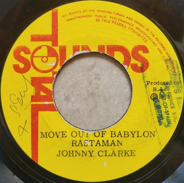 Album cover art for "Move Out Of Babylon" by Johnny Clarke