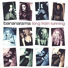 Album cover art for "Long Train Running" by Bananarama