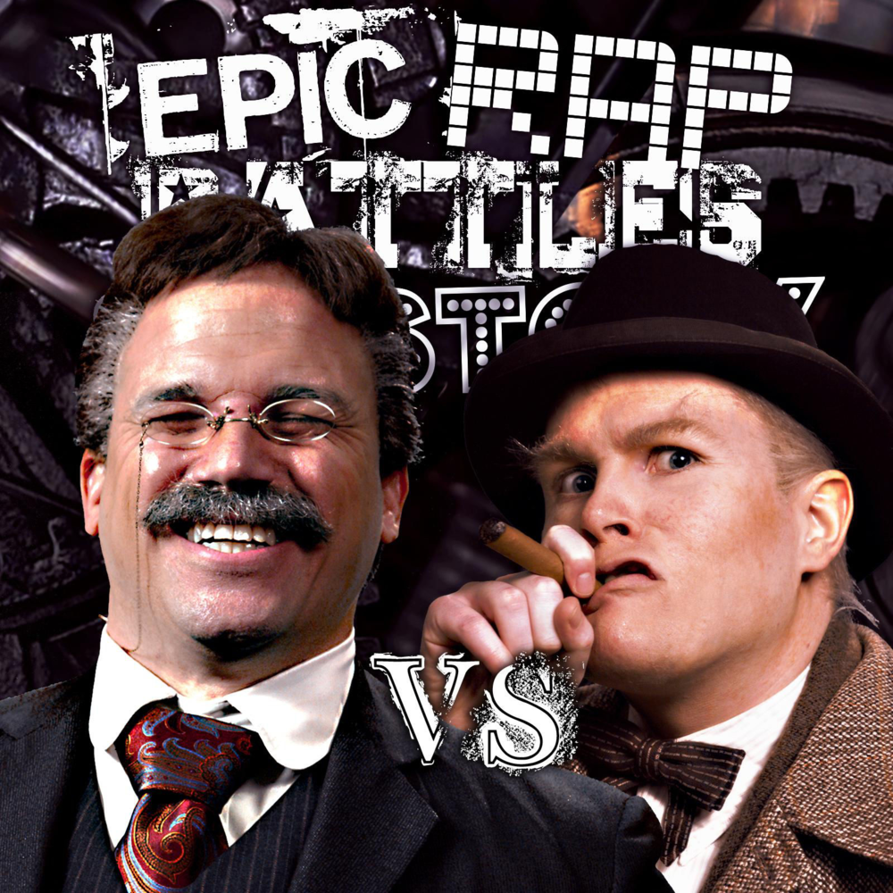 Album cover art for "Theodore Roosevelt vs Winston Churchill" by Epic Rap Battles of History & EpicLLOYD & Dan Bull