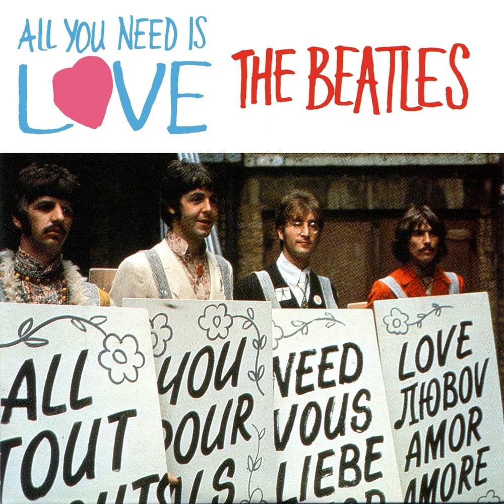 Album cover art for "All You Need Is Love" by The Beatles