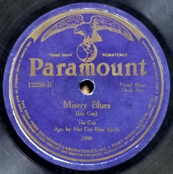 Album cover art for "Misery Blues" by Ida Cox
