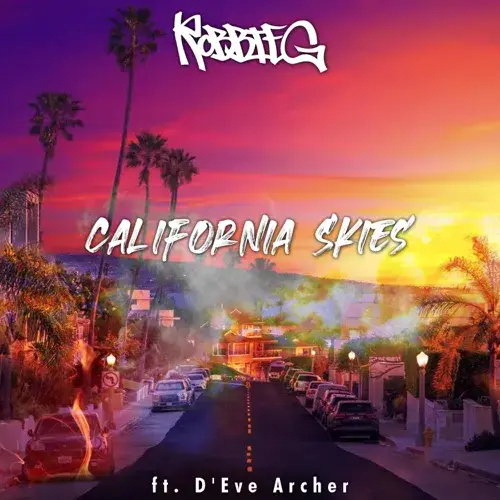Album cover art for "California Skies" by Robbie G & D’Eve Archer