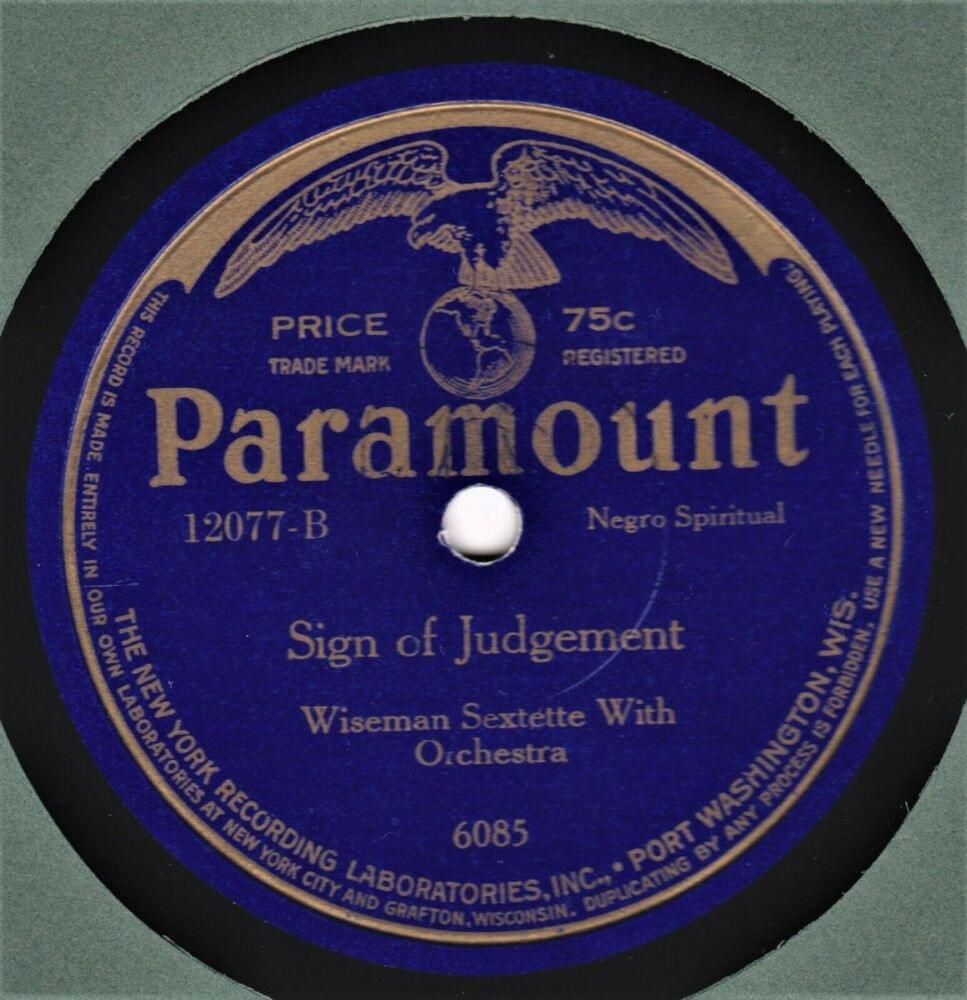 Sign of Judgement by Wiseman Sextette