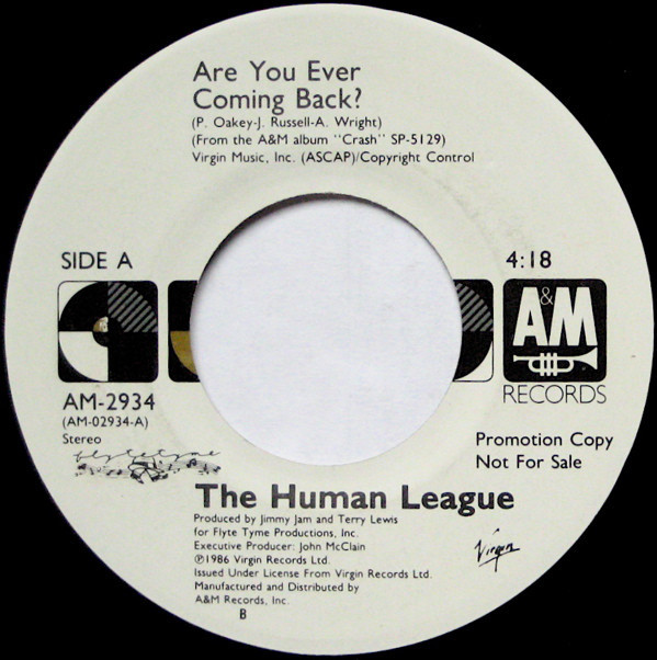 Album cover art for "Are You Ever Coming Back?" by The Human League