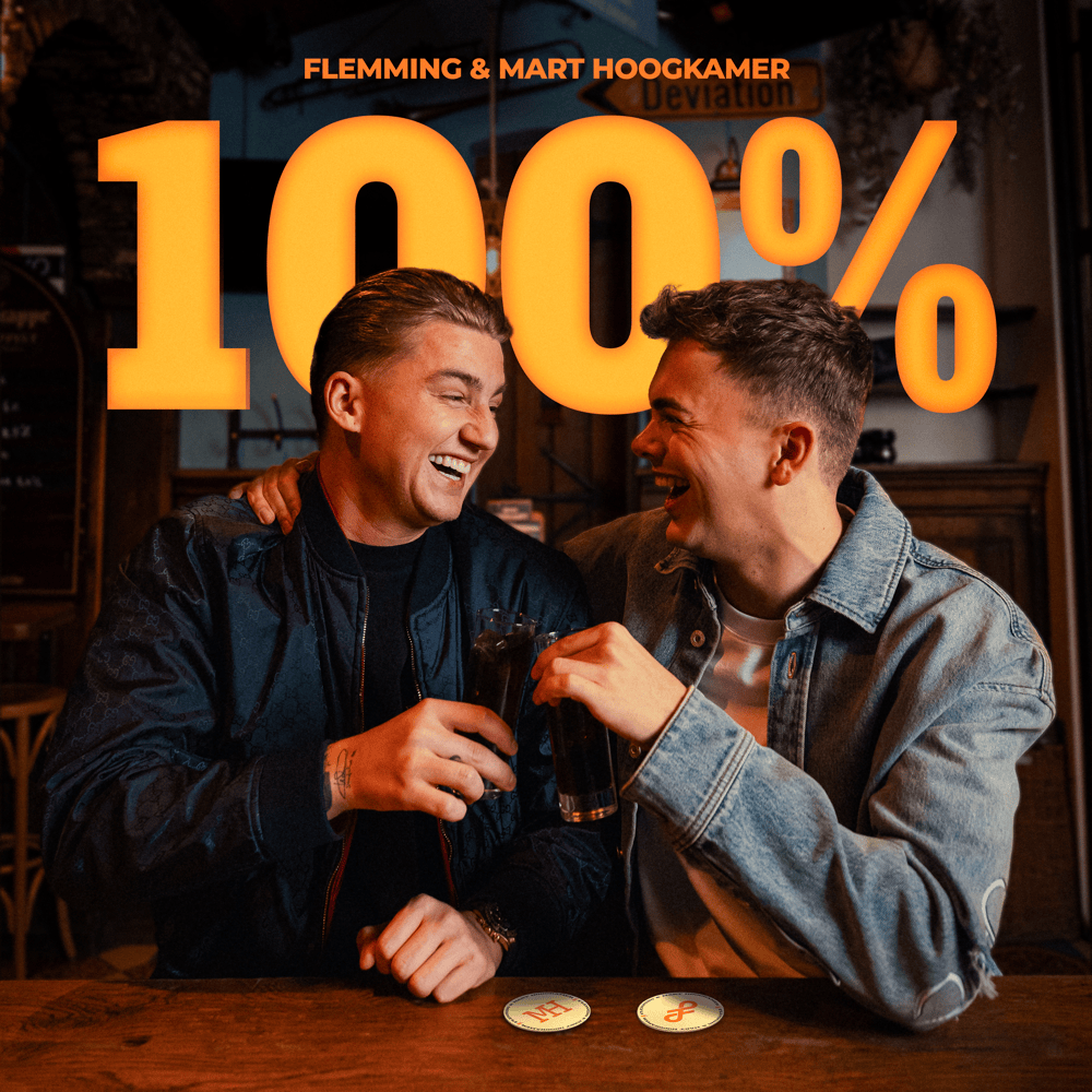 Album cover art for "100%" by FLEMMING