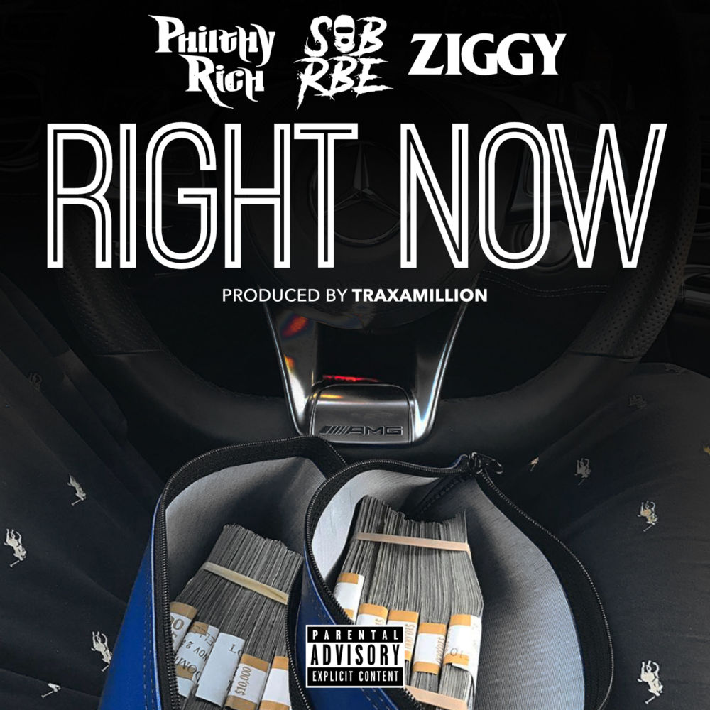 Album cover art for "Right Now" by Philthy Rich & Ziggy (CA) & SOB X RBE