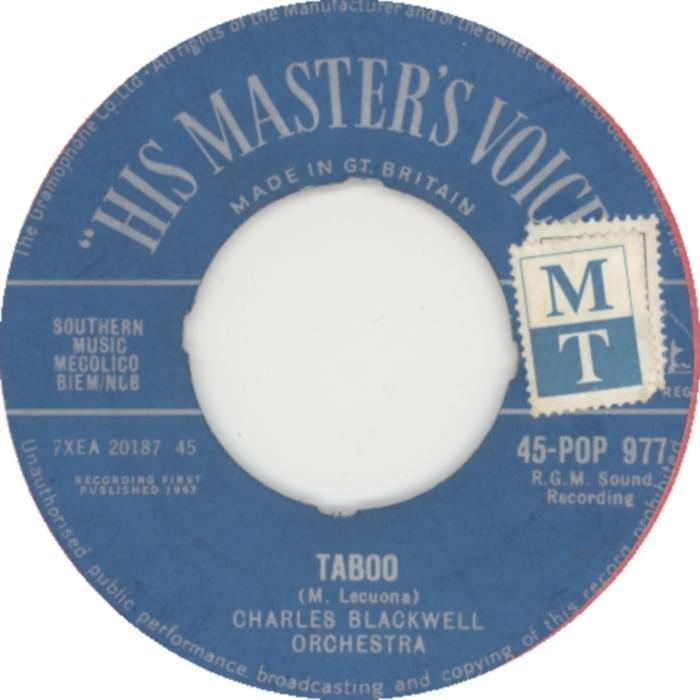 Album cover art for "Taboo" by Charles Blackwell