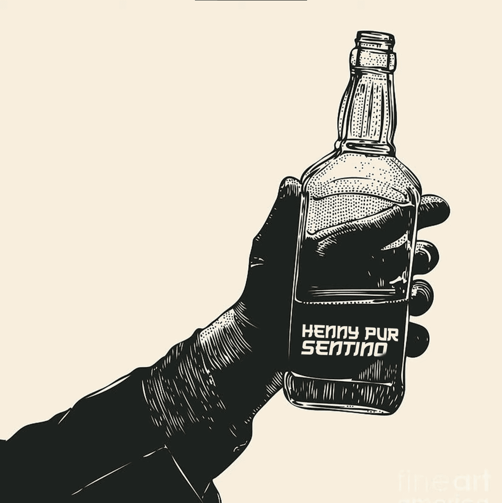 Album cover art for "Henny pur" by Sentino
