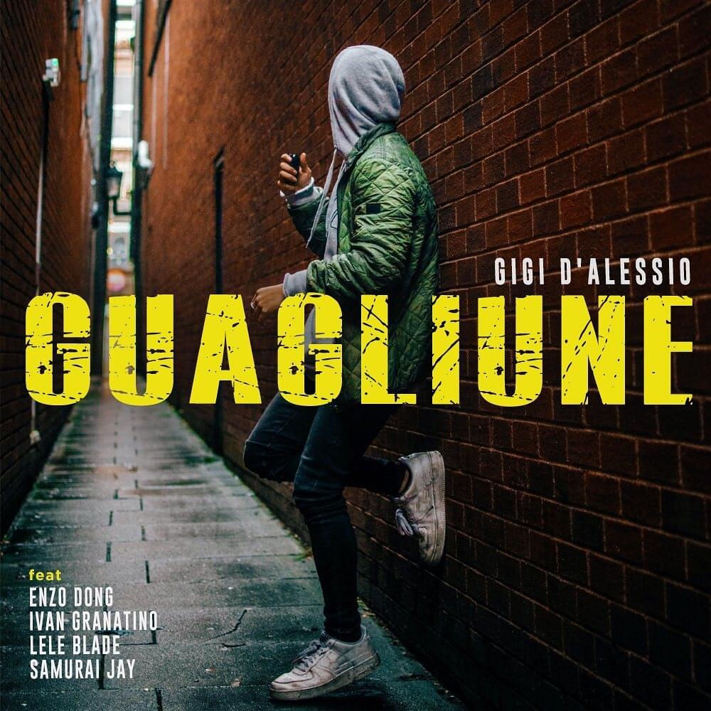 Album cover art for "Guagliune" by Gigi D’Alessio & Enzo Dong & Ivan Granatino & Lele Blade & Samurai Jay