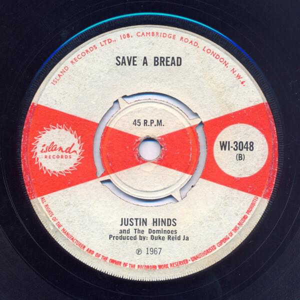 Album cover art for "Save A Bread" by Justin Hinds & The Dominoes