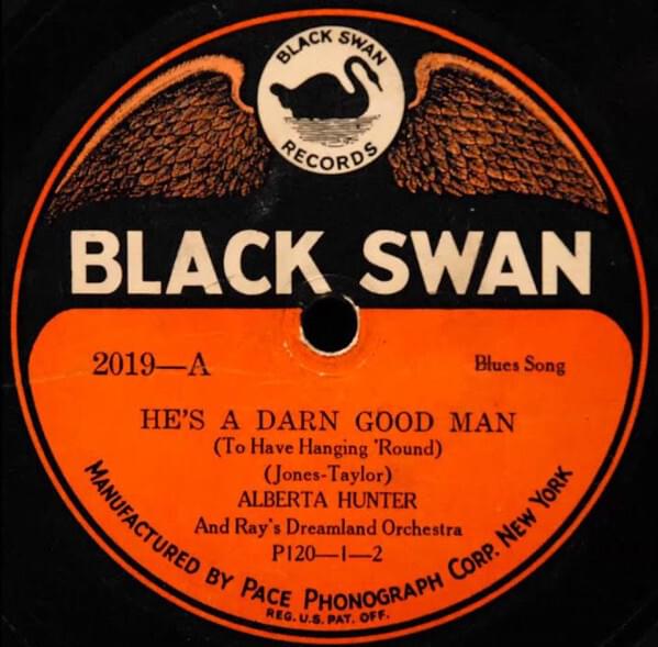 Album cover art for "He’s A Darn Good Man (To Have Hanging ’Round)" by Alberta Hunter