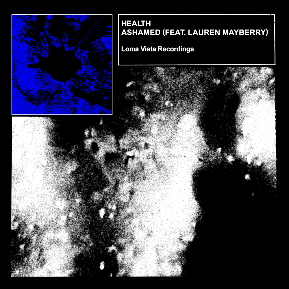 Album cover art for "ASHAMED (Remix)" by HEALTH & Lauren Mayberry