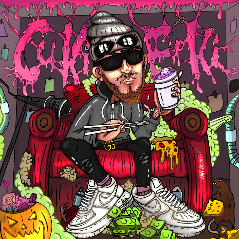 Album cover art for "Cukierki" by Yung Adisz