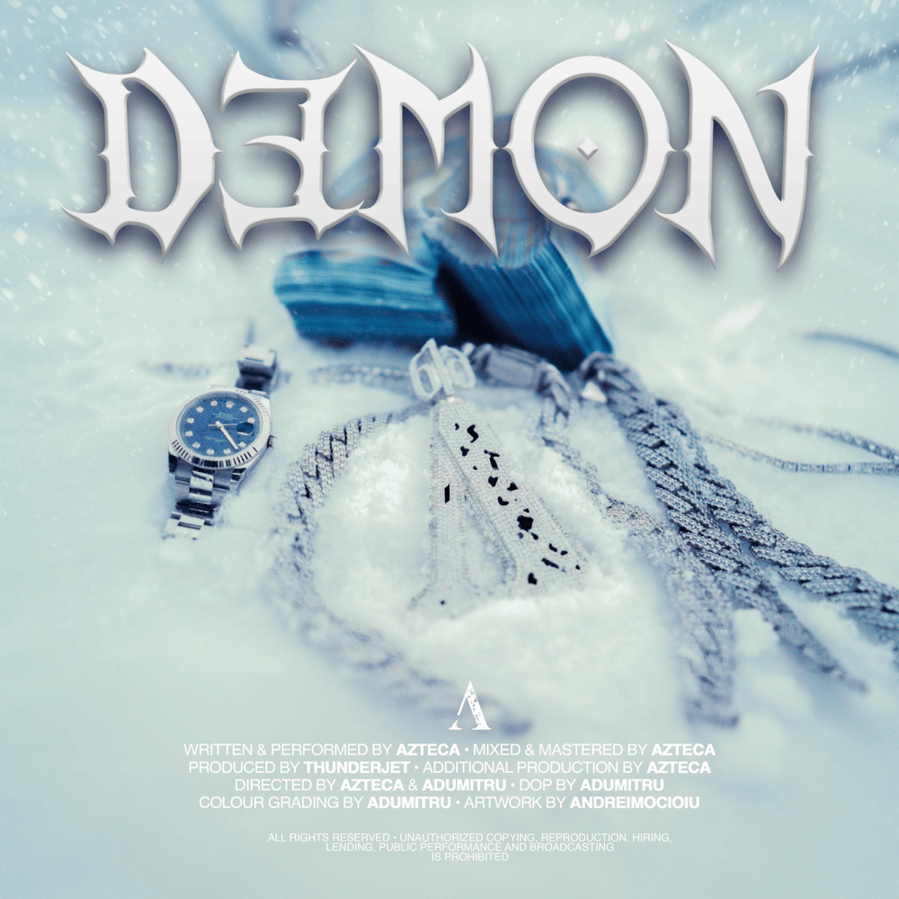 Album cover art for "D3MON" by Azteca