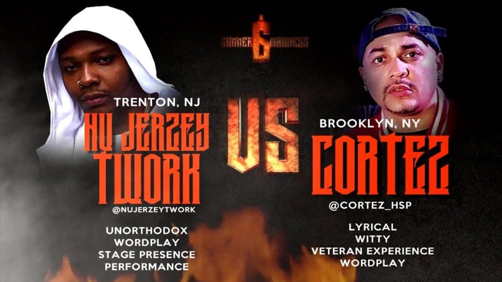 Album cover art for "Cortez vs. Nu Jerzey Twork" by URLtv & Cortez (Battle Rapper) & Nu Jerzey Twork