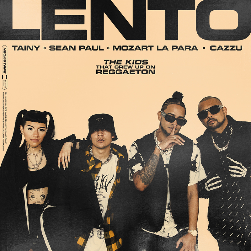 Album cover art for "LENTO" by Tainy & Cazzu