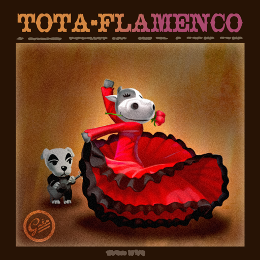Album cover art for "けけフラメンコ (K.K. Flamenco)" by K.K. Slider