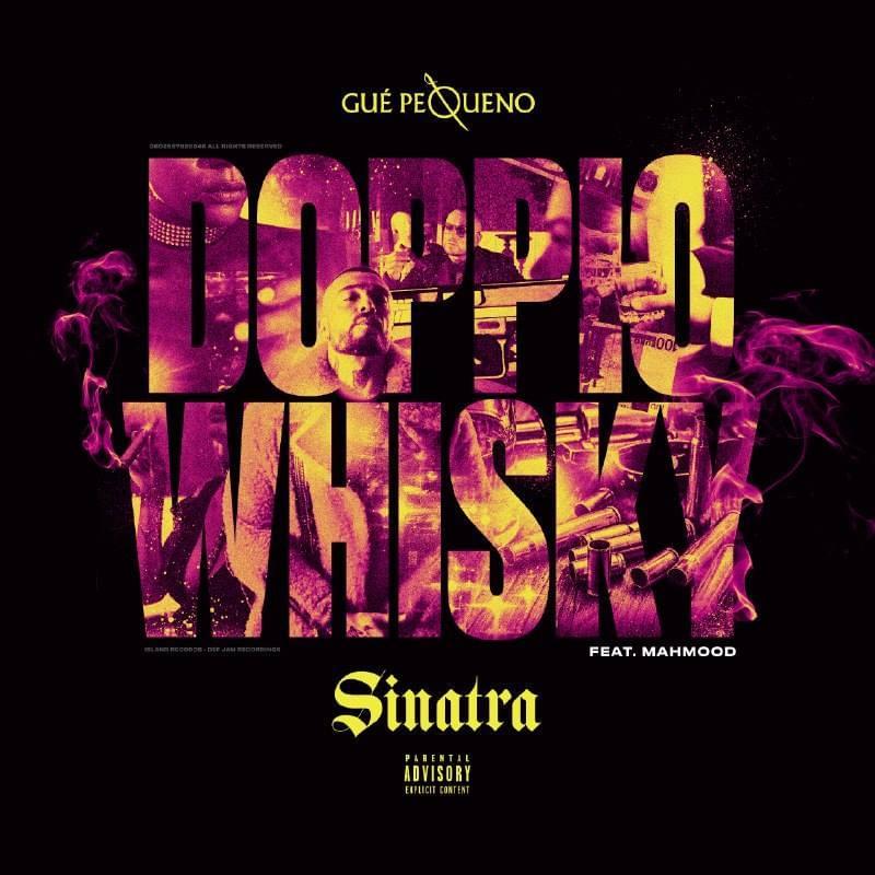 Album cover art for "Doppio Whisky" by Guè & Mahmood
