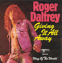 Album cover art for "Giving It All Away" by Roger Daltrey