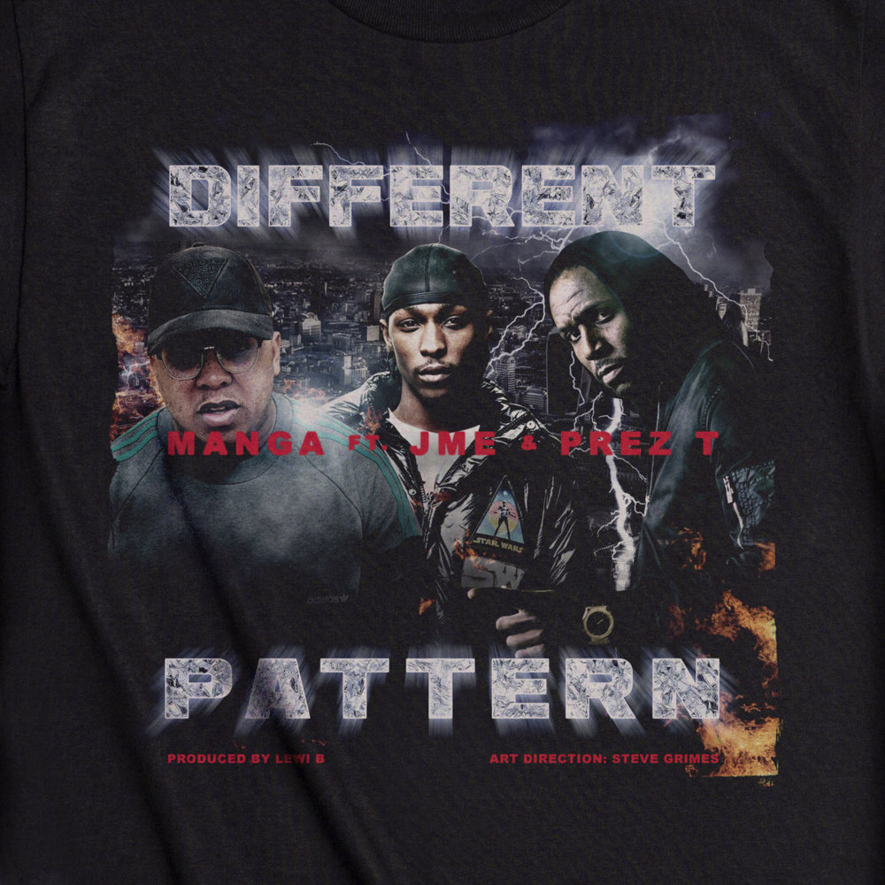 Album cover art for "Different Pattern" by Manga Saint Hilare & President T & Jme