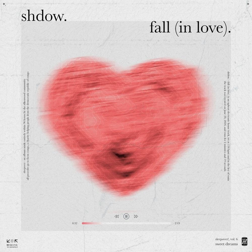 Album cover art for "fall (in love)." by shdow. (USA)