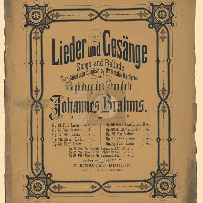 Cover image for 5 Gesänge, Op. 72
