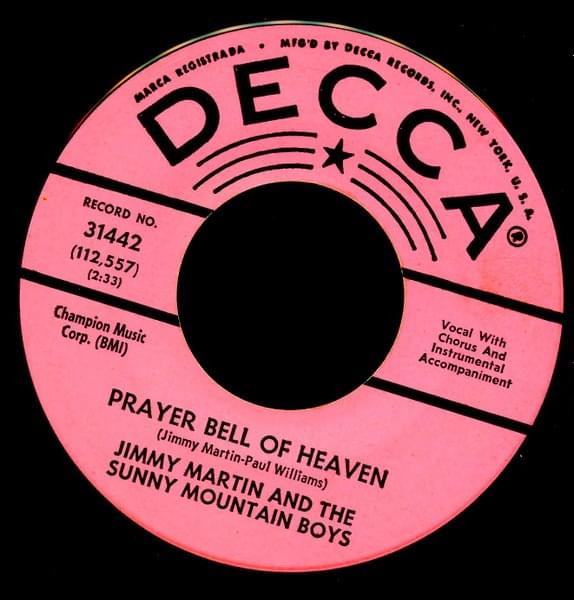 Album cover art for "Prayer Bells of Heaven" by Jimmy Martin