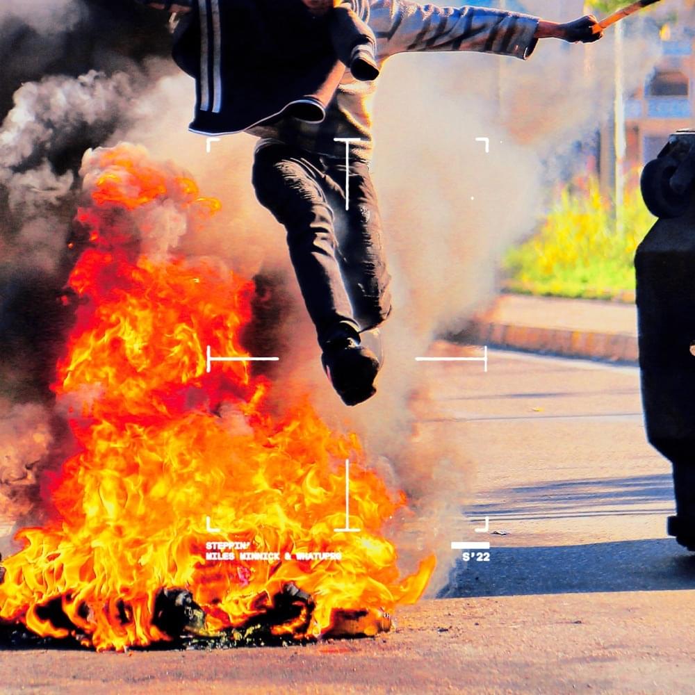 Album cover art for "STEPPIN" by Miles Minnick & WHATUPRG
