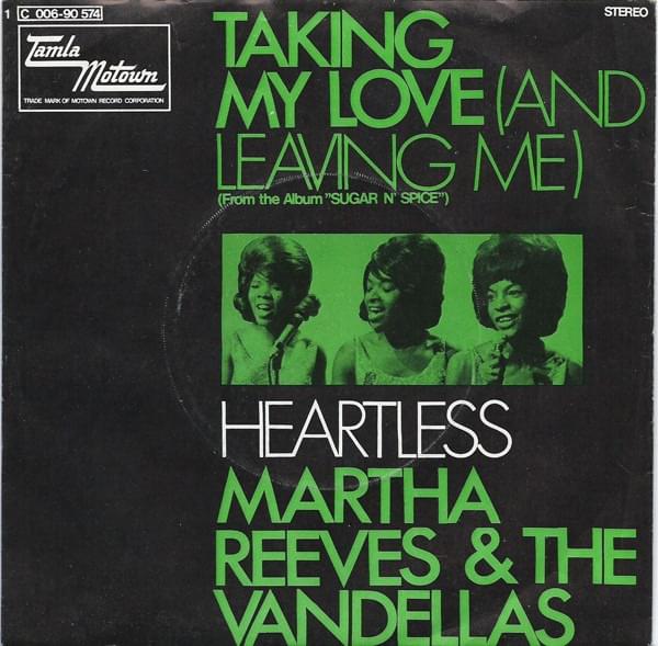 Album cover art for "Heartless" by Martha Reeves & The Vandellas